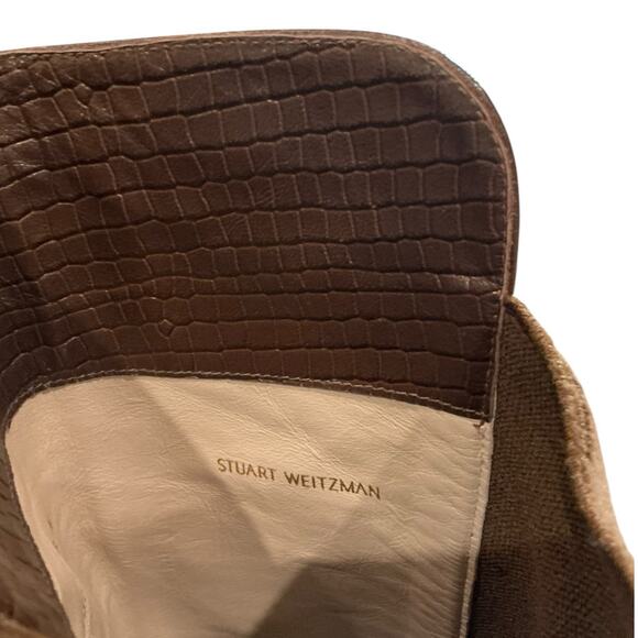 Stuart Weitzman Siella 5050 Over-the-Knee Brown Suede Leather Boots Size 8 N - Picture 13 of 16